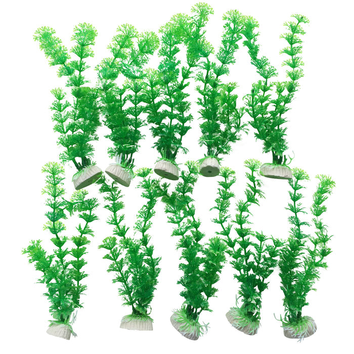 10 Pack 8"Aquarium Fish Tank Plastic Plants