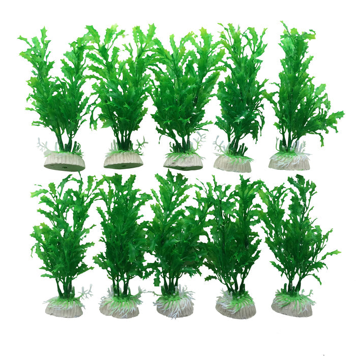 10 Pack 8"Aquarium Fish Tank Plastic Plants