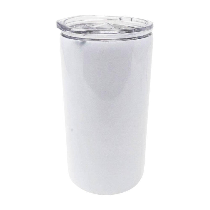 12 oz Sublimation Blank Tumbler Sippy Cup White with Dual Lids- Handle Lid & Sliding Lid