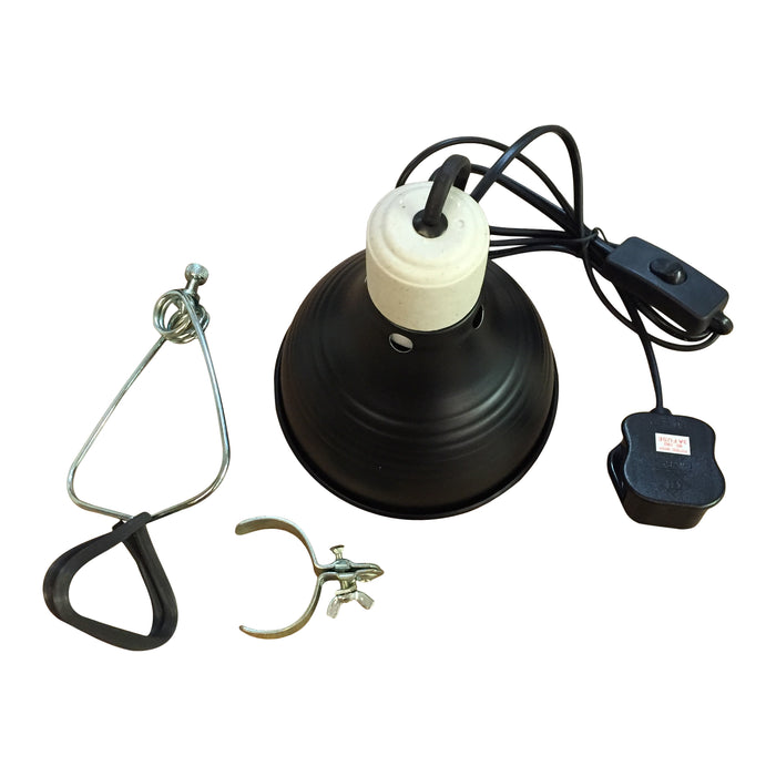 14cm Reptile Vivarium Lighting Dome Heating Bulb Lamp Holder with Switch
