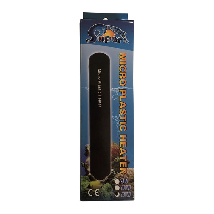 15w Micro Plastic Aquarium Fish Tank Heater Preset to 25 Degrees