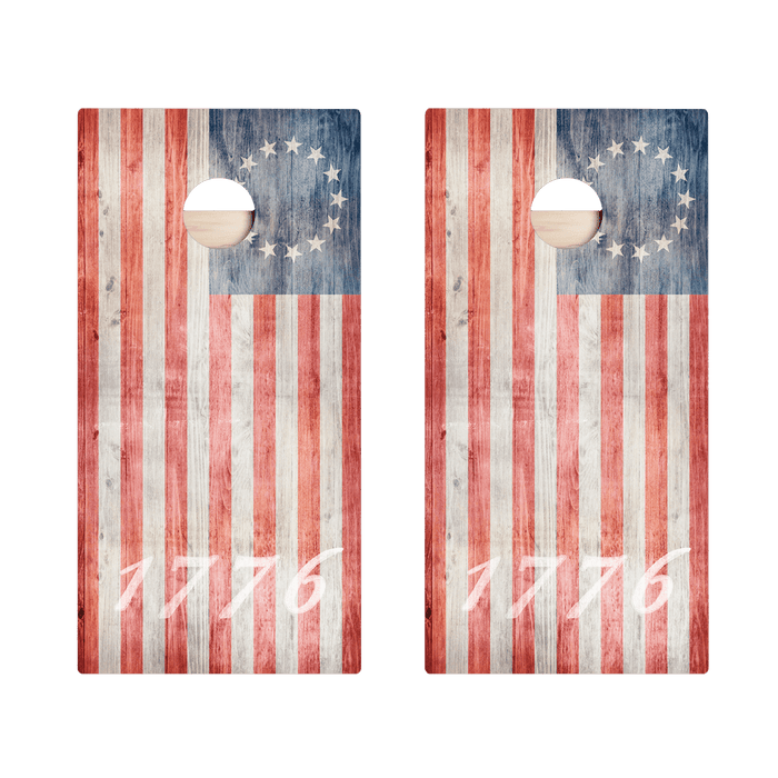 1776 American Flag Star Cornhole Boards - ACA - 000170 | American Cornhole Association