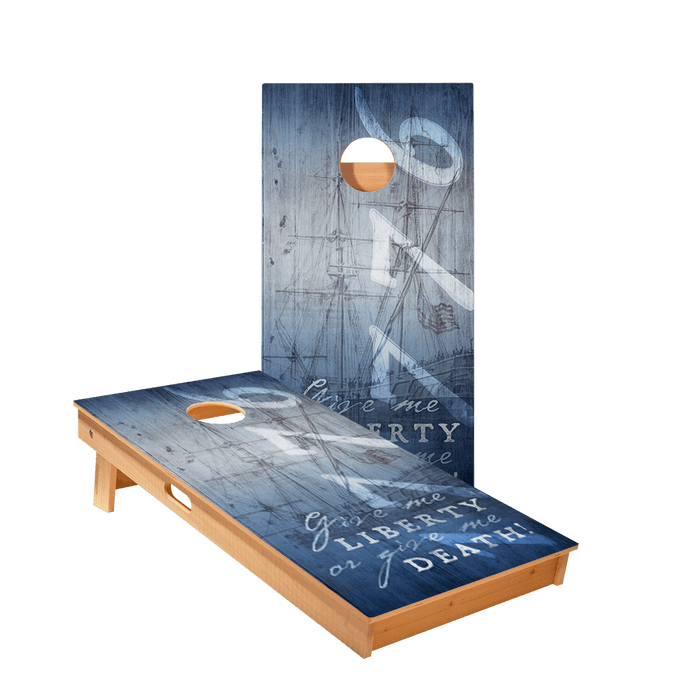 1776 Blue Star Cornhole Boards - ACA - 000171 | American Cornhole Association