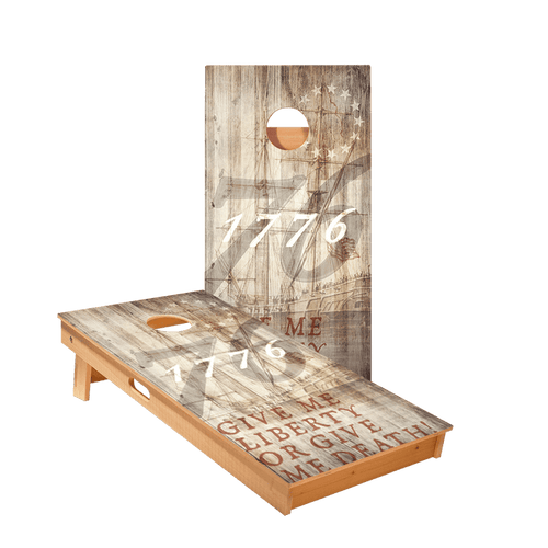 1776 Tan Star Cornhole Boards - ACA - 000173 | American Cornhole Association