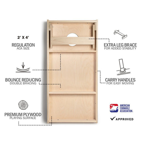 1776 Tan Star Cornhole Boards - ACA - 000173 | American Cornhole Association