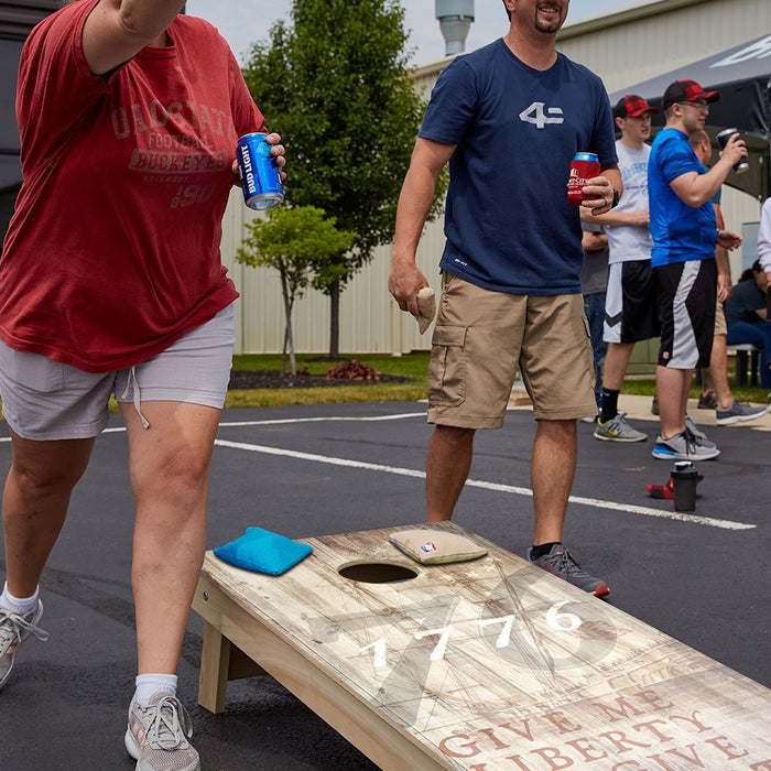 1776 Tan Star Cornhole Boards - ACA - 000173 | American Cornhole Association