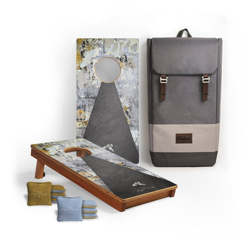 1ft x 2ft Graphic Travel Cornhole Set | Modern Play Collection - Urban Concrete EGCH12P-68-WB | American Cornhole Association