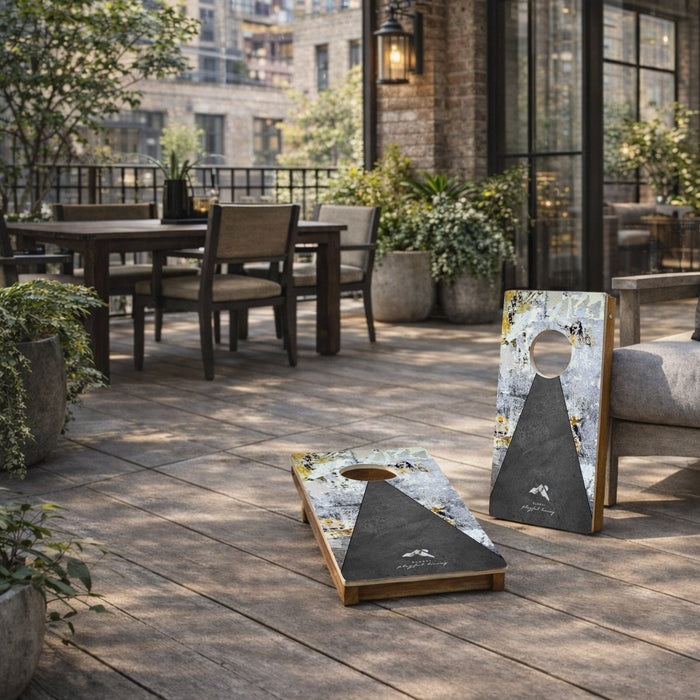 1ft x 2ft Graphic Travel Cornhole Set | Modern Play Collection - Graffiti Beach EGCH12P-69-WB | American Cornhole Association