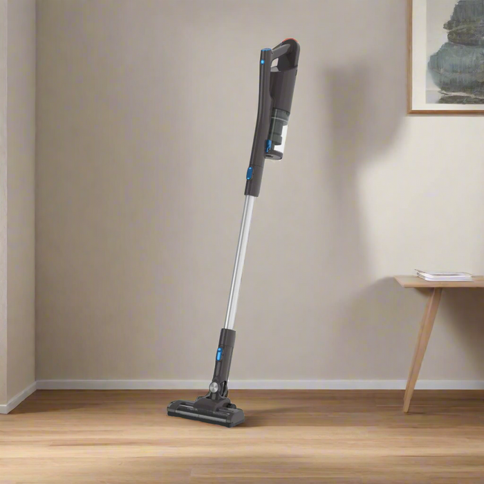 cordless vacuum in living room