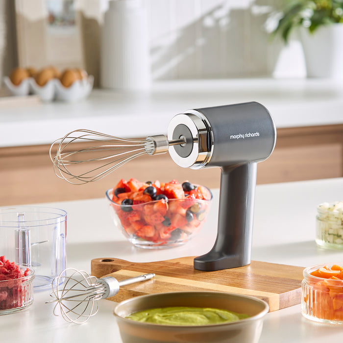 2-in-1 Rechargeable Cordless Hand Mixer & Chopper