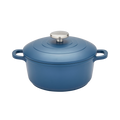 20cm Cast Aluminium Casserole Dish - Blue