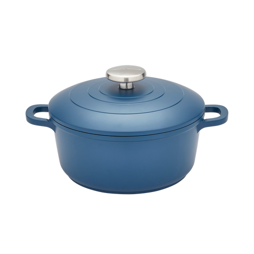 20cm Cast Aluminium Casserole Dish - Blue