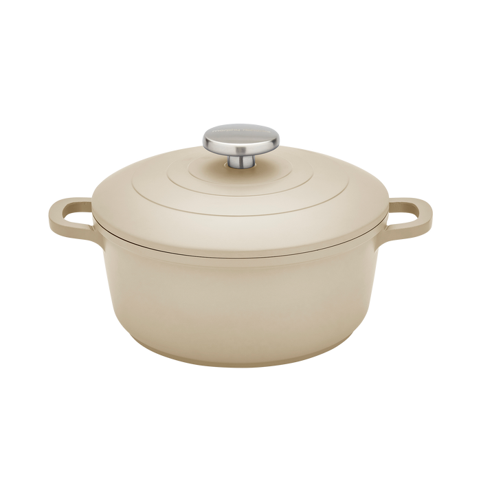 20cm Cast Aluminium Casserole Dish - Cream