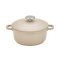 20cm Cast Aluminium Casserole Dish - Cream
