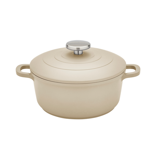 20cm Cast Aluminium Casserole Dish - Cream