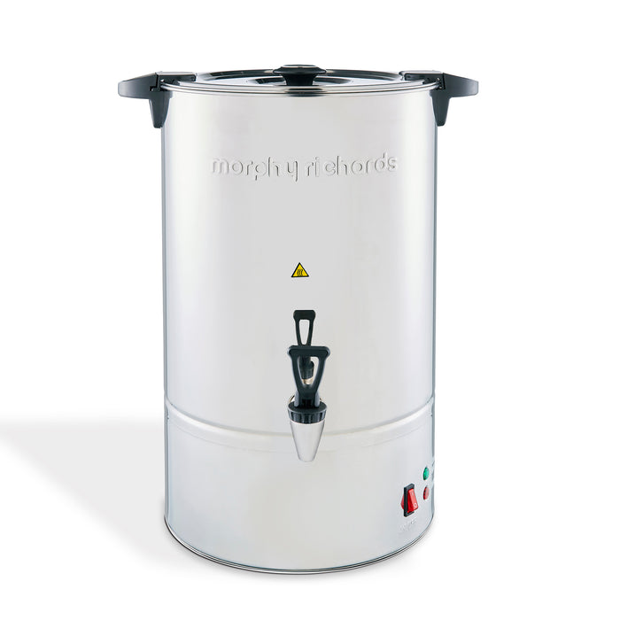 White Morphy Richards tea urn on a white background