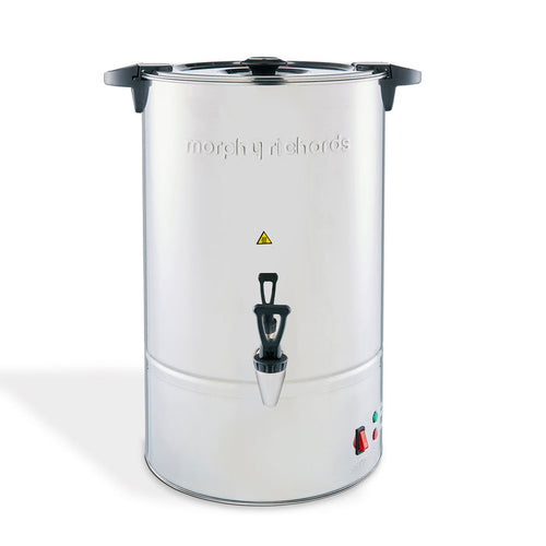 White Morphy Richards tea urn on a white background