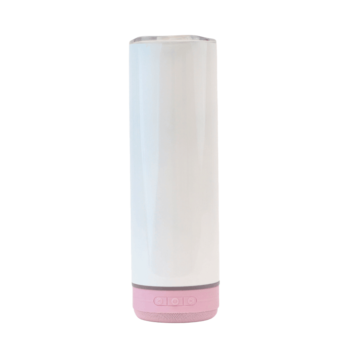 20 oz Sublimation Blank White Tumbler with Bluetooth Speaker, Variety of Colors
