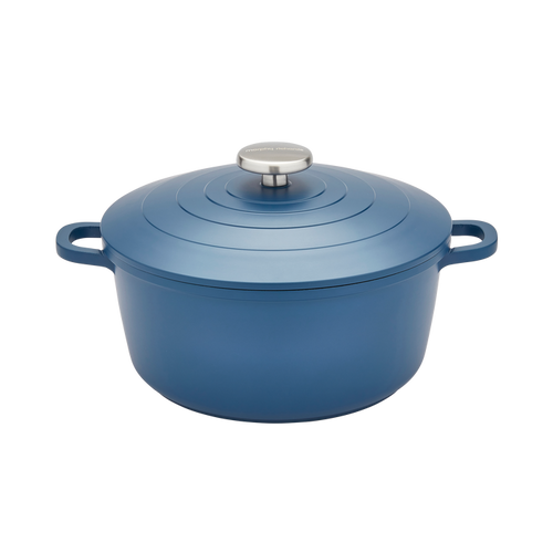 24cm Cast Aluminium Casserole Dish - Blue