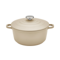 24cm Cast Aluminium Casserole Dish - Cream