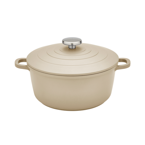 24cm Cast Aluminium Casserole Dish - Cream