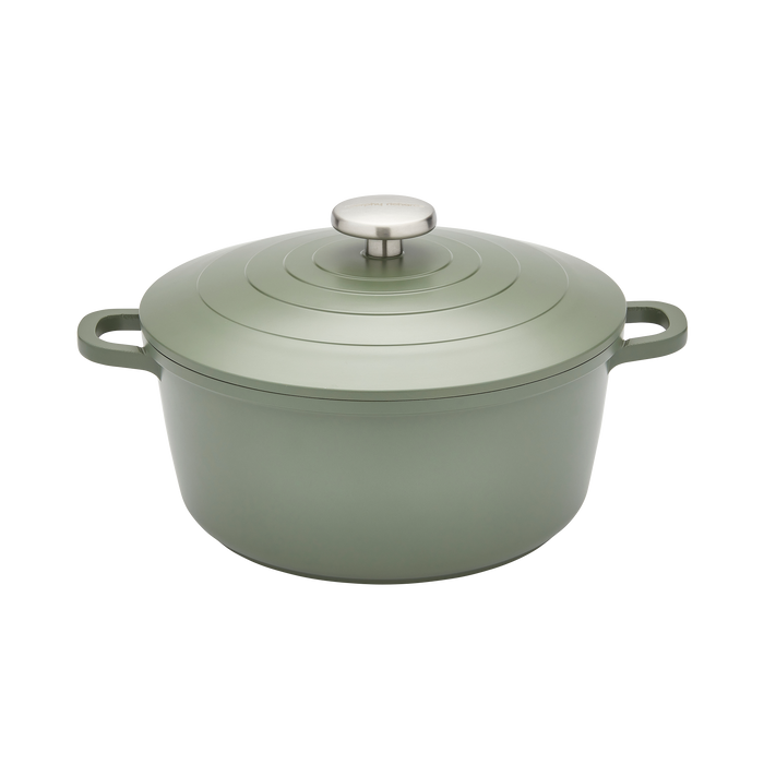 24cm Cast Aluminium Casserole Dish - Green