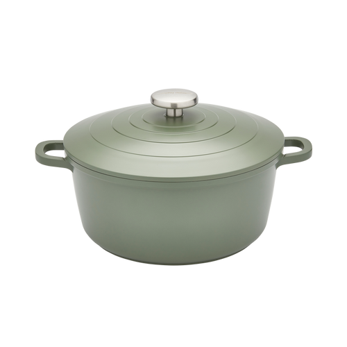 24cm Cast Aluminium Casserole Dish - Green