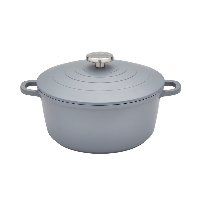 24cm Cast Aluminium Casserole Dish - Grey