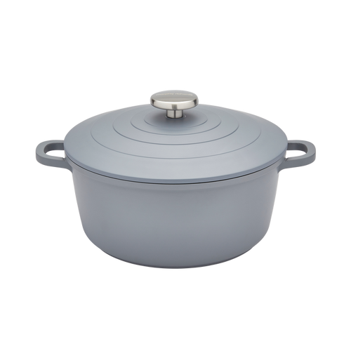 24cm Cast Aluminium Casserole Dish - Grey