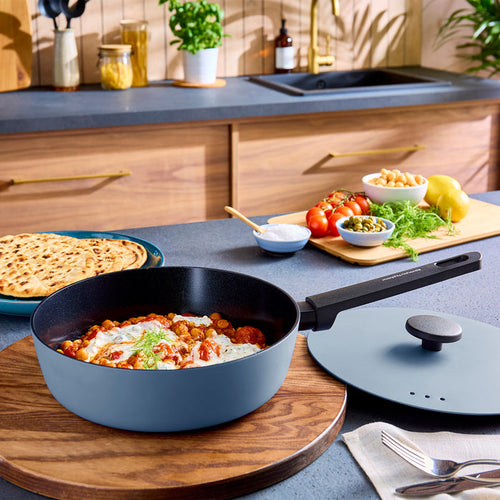 24cm Forged Aluminium Saute Pan - Blue