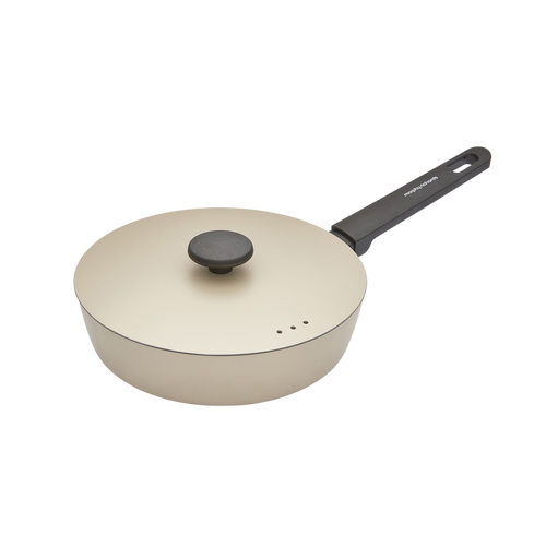 24cm Forged Aluminium Saute Pan - Cream