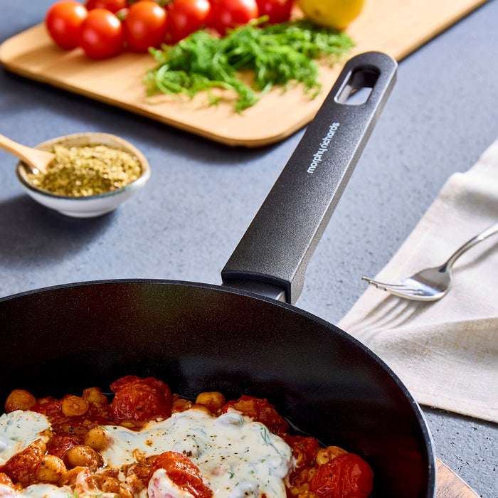 24cm Forged Aluminium Saute Pan - Cream
