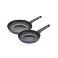 28cm and 20cm Recycled Aluminium Frying Pan Set - Blue