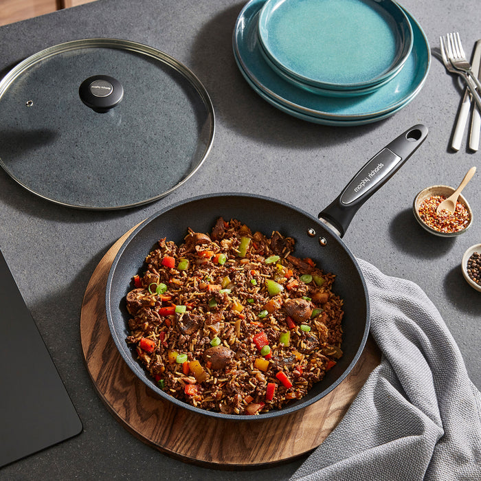 28cm Forged Aluminium Ceramic Lidded Frying Pan