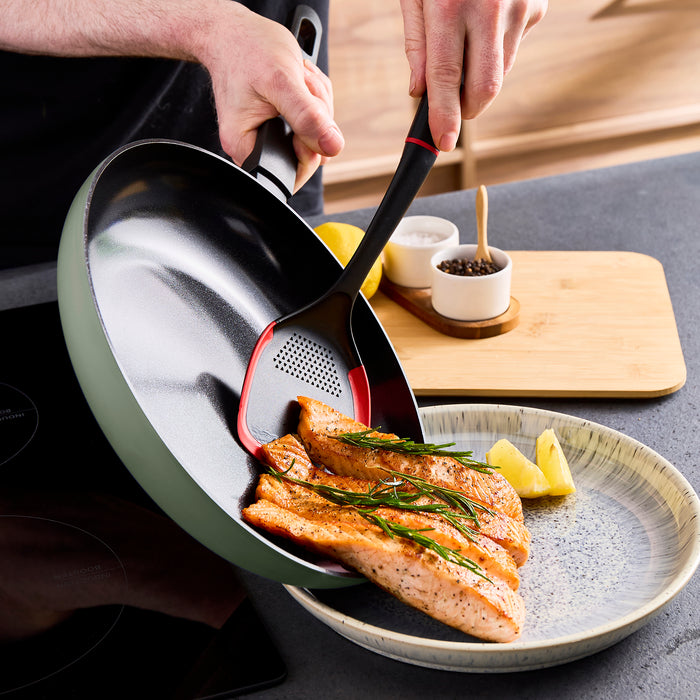 28cm Recycled Aluminium Frying Pan - Green