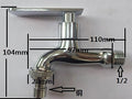 28mm Brass Chrome Hose Wall Bip Tap c/w flange
