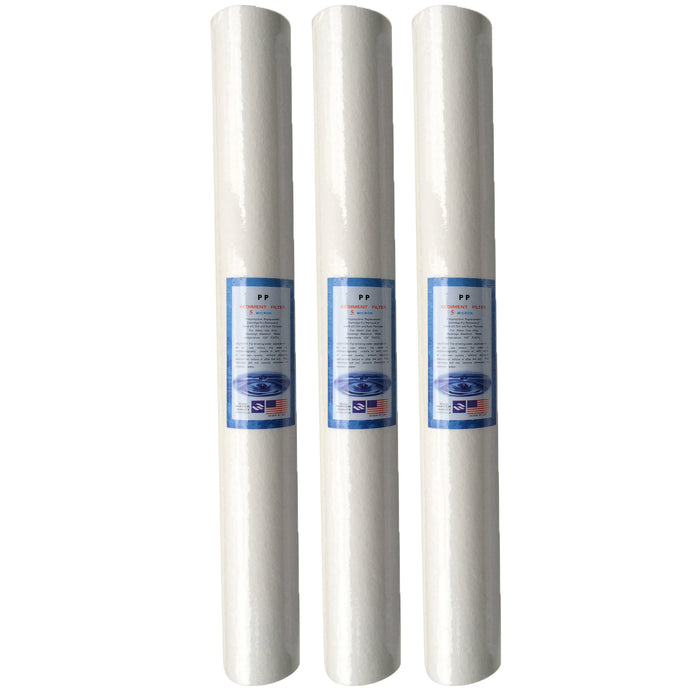 3 x 20" Sediment Pre Filters (5 Micron)