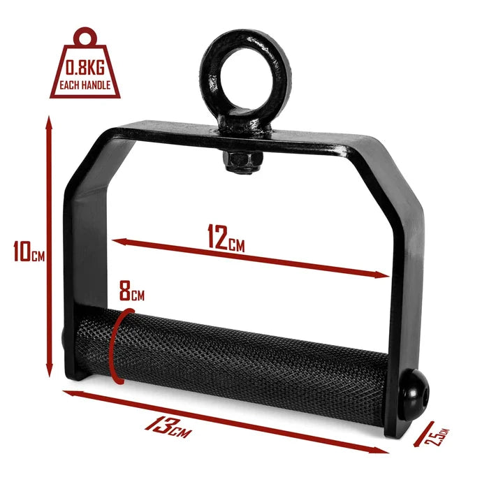 360° Rotating Handles - Knurled /w Heavy-Duty Carabiner - Strength Shop