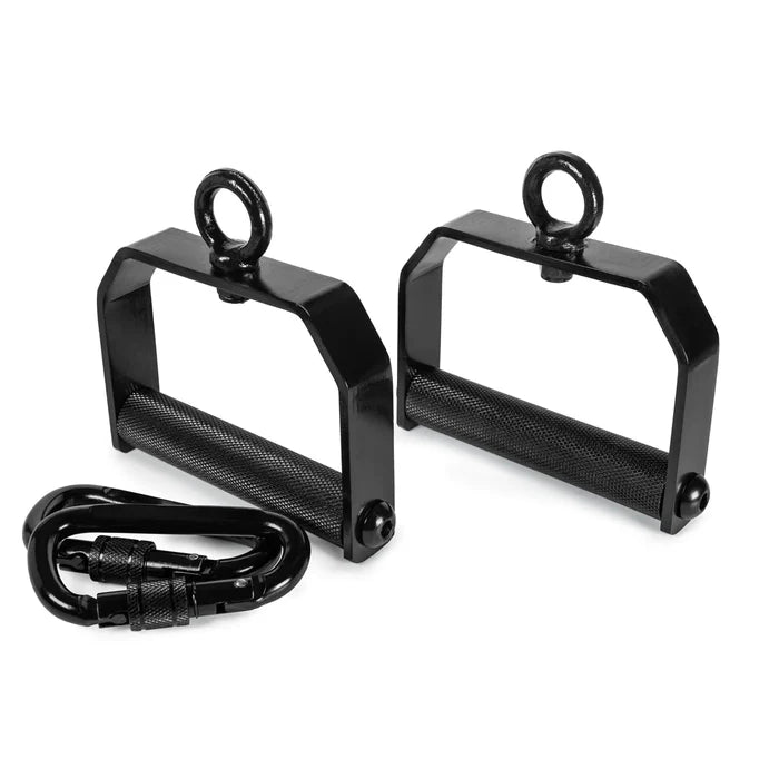 360° Rotating Handles - Knurled /w Heavy-Duty Carabiner - Strength Shop