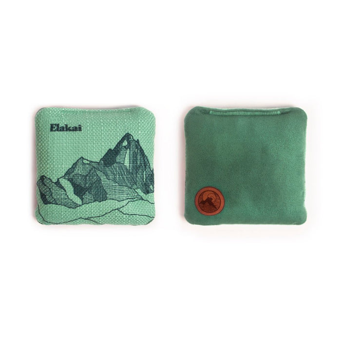 4 - in Travel Dual - Sided Cornhole Bags | Mt. Elakai Design Collection - Aquamarine Teal EGCB44TS-06 | American Cornhole Association