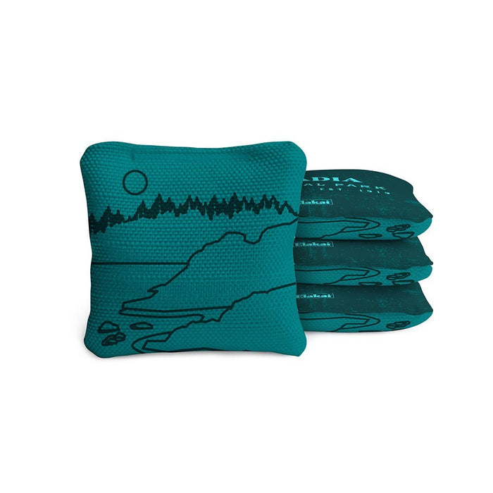 4 - in Travel Dual - Sided Cornhole Bags | National Parks Collection - Acadia Teal EGCB44TS-17 | American Cornhole Association