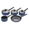 5 Piece Recycled Aluminium Saucepan Set - Blue