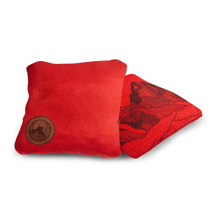 6 - in Dual - Sided Cornhole Bags | Mt. Elakai Design Collection - Red Lava EGCB66TS-03 | American Cornhole Association
