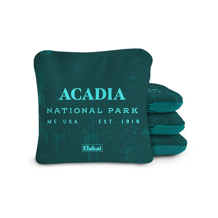 6 - in Dual - Sided Cornhole Bags | National Parks Collection - Acadia Teal EGCB66TS-17 | American Cornhole Association