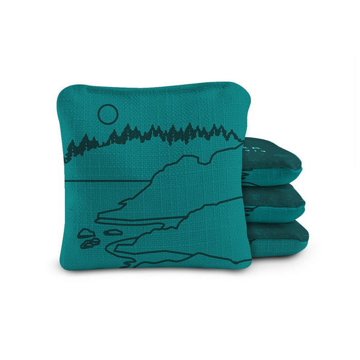 6 - in Dual - Sided Cornhole Bags | National Parks Collection - Acadia Teal EGCB66TS-17 | American Cornhole Association