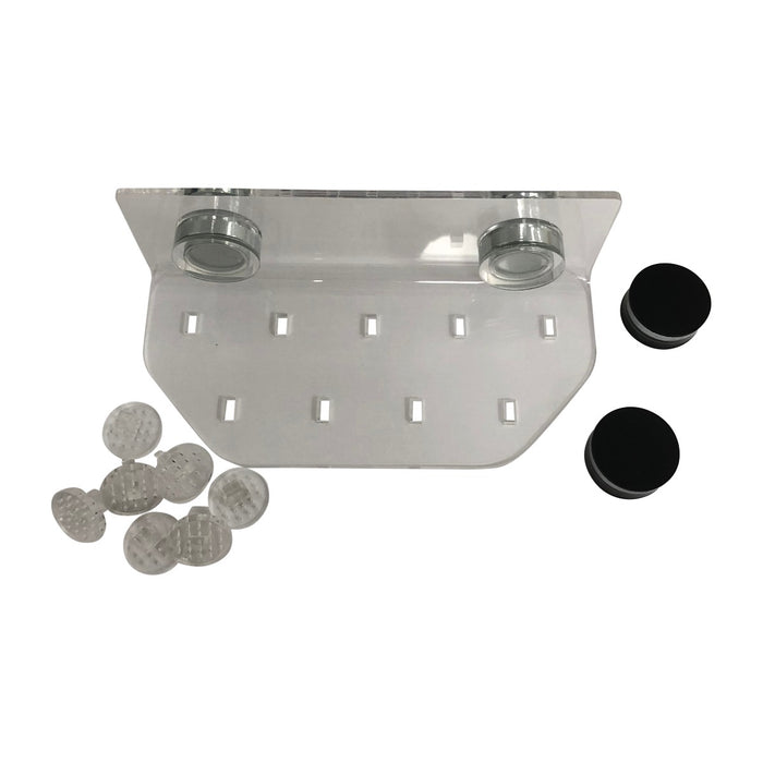 9 Way Acrylic Coral Frag Rack With Plugs - Magnetic Mount
