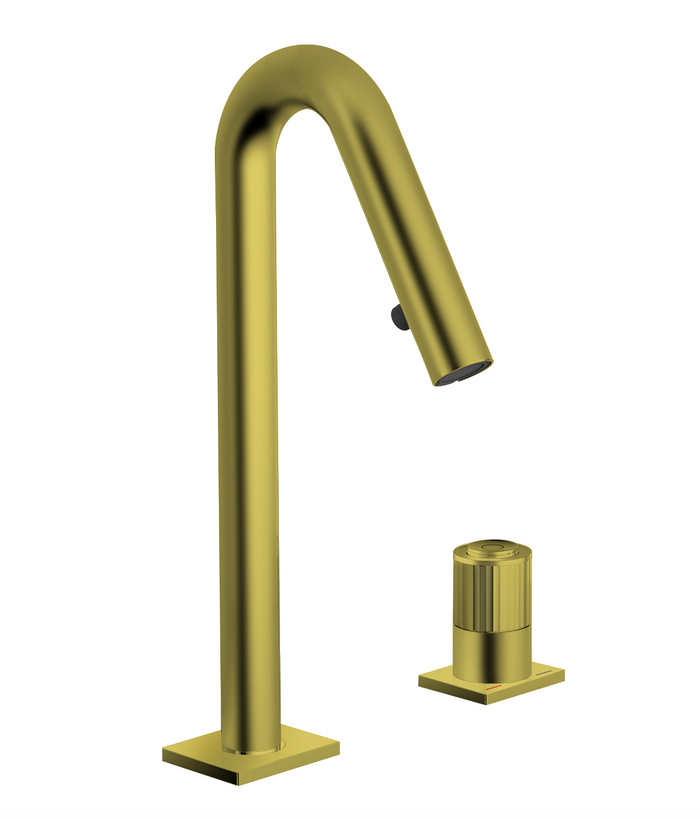 Above Counter Basin Mixer - Matt Gold