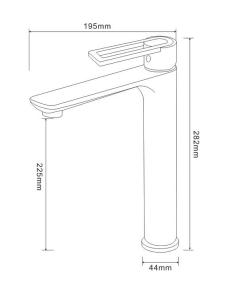 Above Counter Basin Mixer - Rose Gold