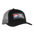 ACA Black/Gray Richardson Snapback Trucker Hat with Classic ACA Logo Patch - Black 106250 - 115 - bg | American Cornhole Association