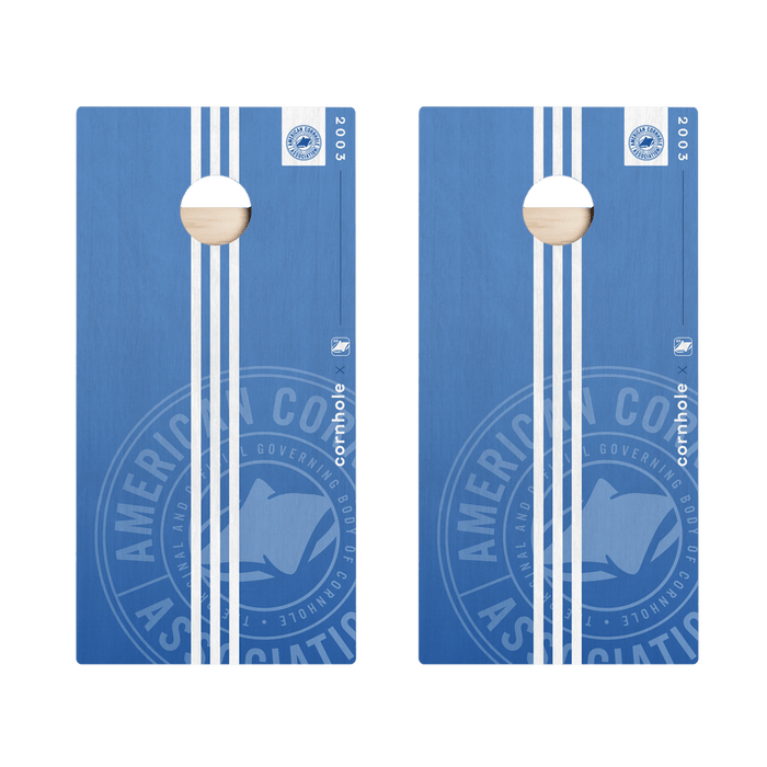 ACA Logo Racer Stripes Star Cornhole Boards, - American Cornhole Association
